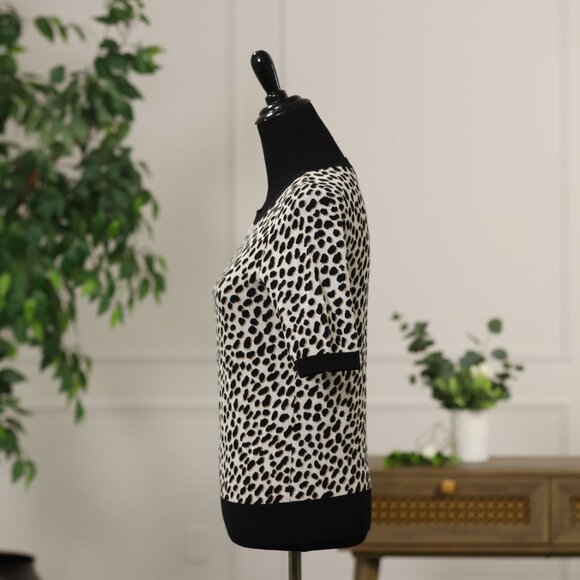Ann Taylor Leopard Print Short Sleeve Sweater - Picture 4 of 10